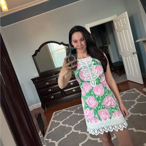 Vintage Lilly Pulitzer Tulips Shift Dress Rare